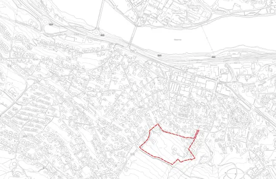 Kart over Digerud øvre.