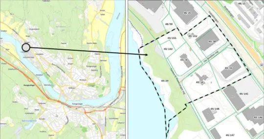 Kart over området.