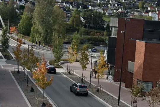 Krysset mellom storgata/brugata i Kongsvinger.