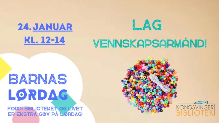 Arrangementsbilde for Barnas Lørdag: lag vennskapsarmbånd. 