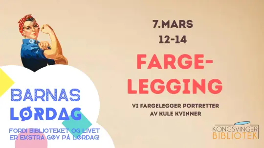 Arrangementsbilde for fargelegging i biblioteket