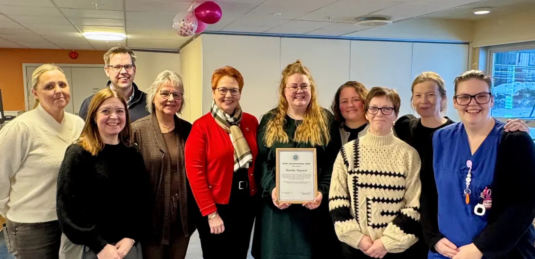 Bilde av de personene som var på utdelingen.