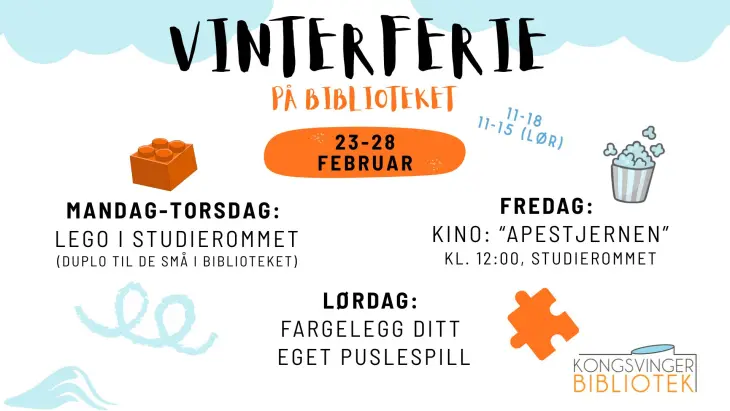 Arrangementsbilde til vinterferie på biblioteket