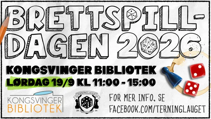 Informasjon om brettspilldagen 2026