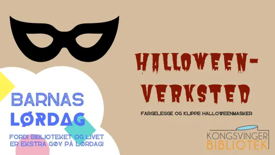 Halloweenverksted på biblioteket. 