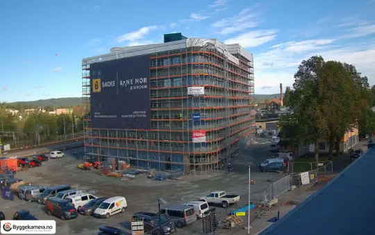 Viser bilde av byggingen av nytt SSB-bygg i Kongsvinger